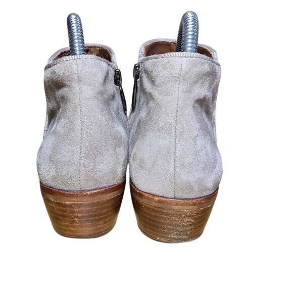 Sam Edelman Boots: Suede Putty Women’s Size 7 Ankle Booties Tan Beige Block Heel - Picture 4 of 7